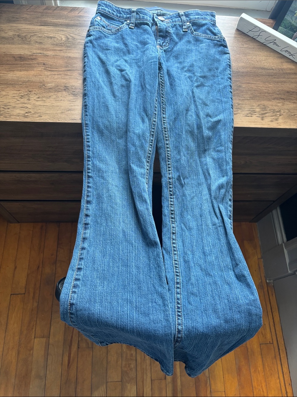 Wrangler Women's Boot Cut Jeans - Dark Blue Denim 0x34